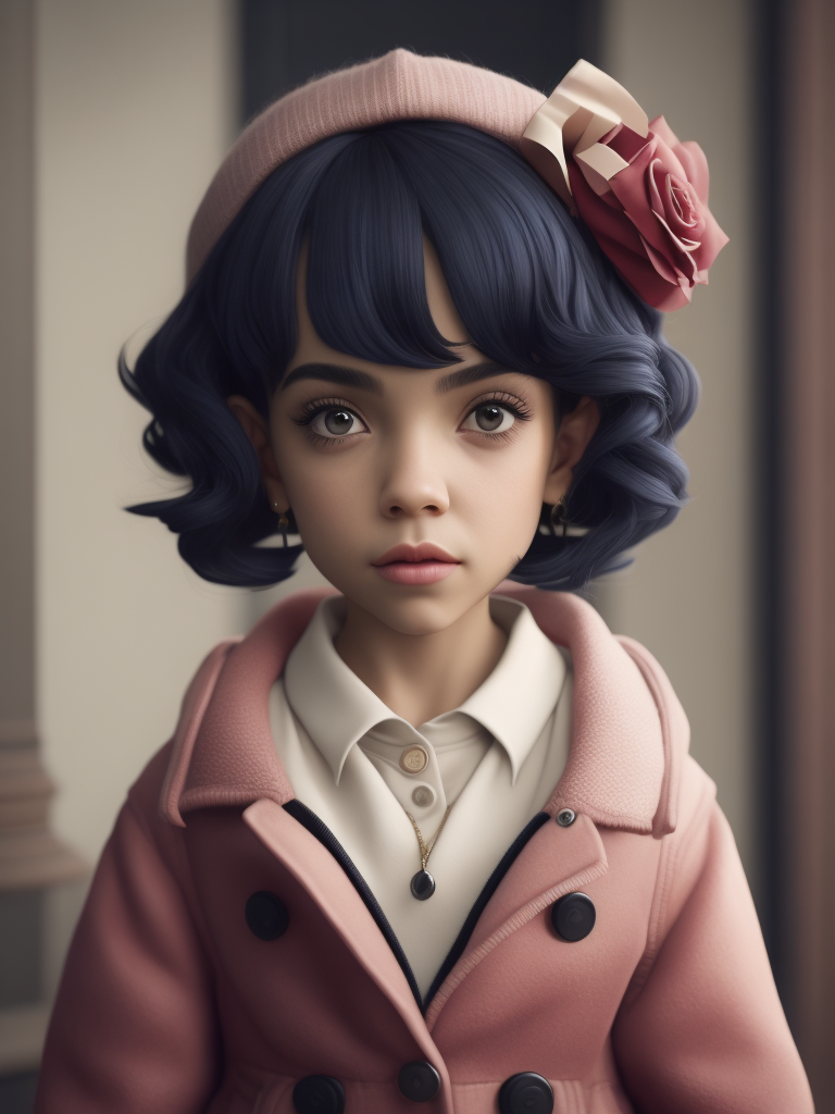 Melanie Martinez as a very cute anime character, 3D, toy