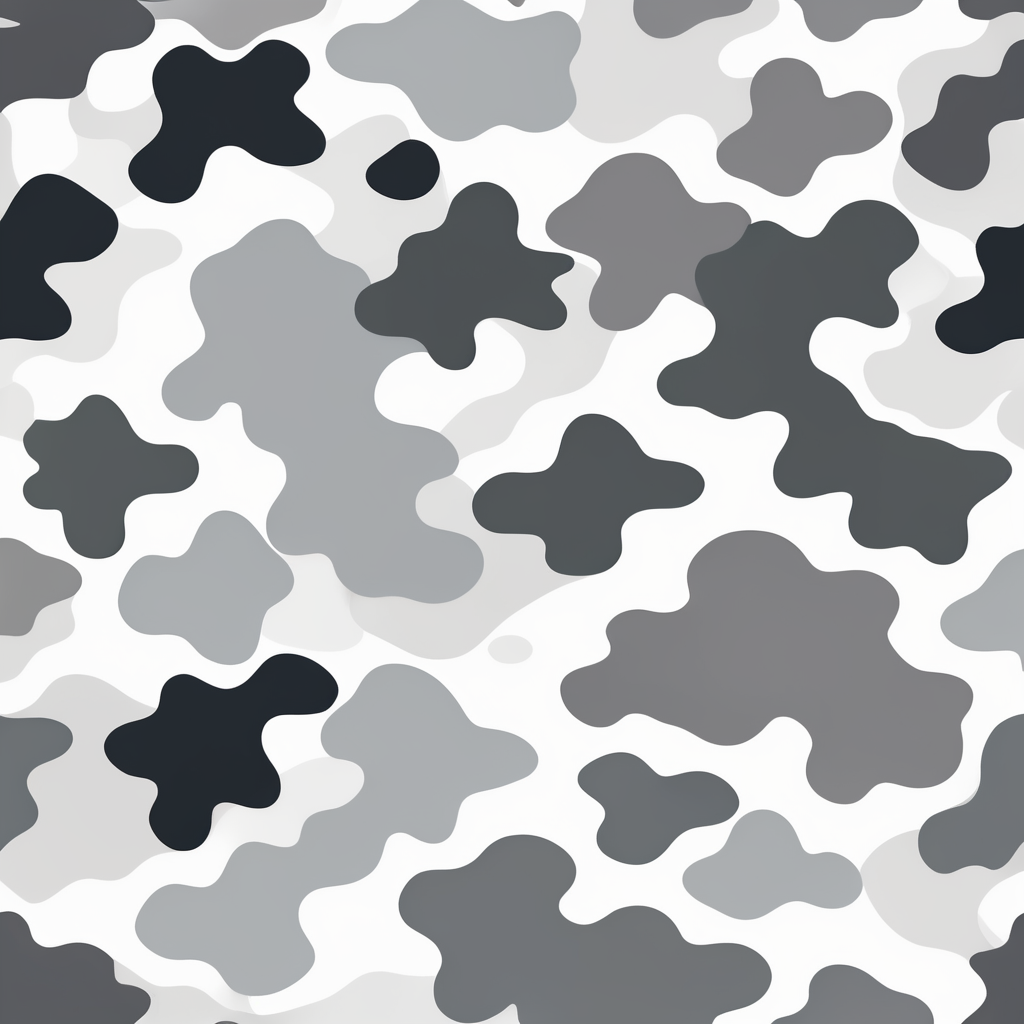 seamless camouflage pattern winter, white and grey colors, vector art, modern