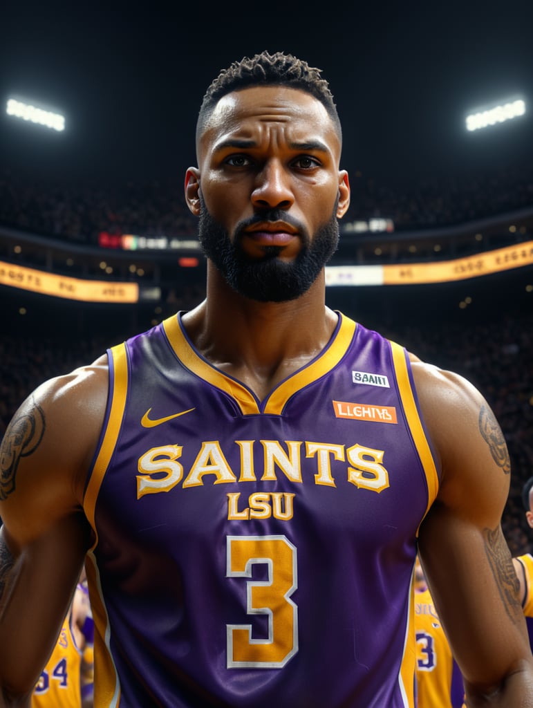 Saints and lsu basketball jersey