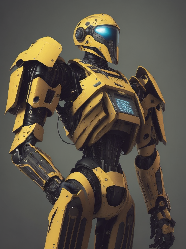 This vibrant artwork by George Wilson is an imaginative illustration of a robot in pulp-style armor.