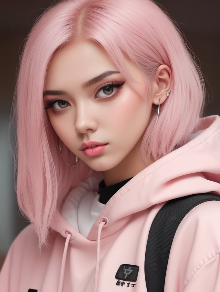 cyber, girl, pink