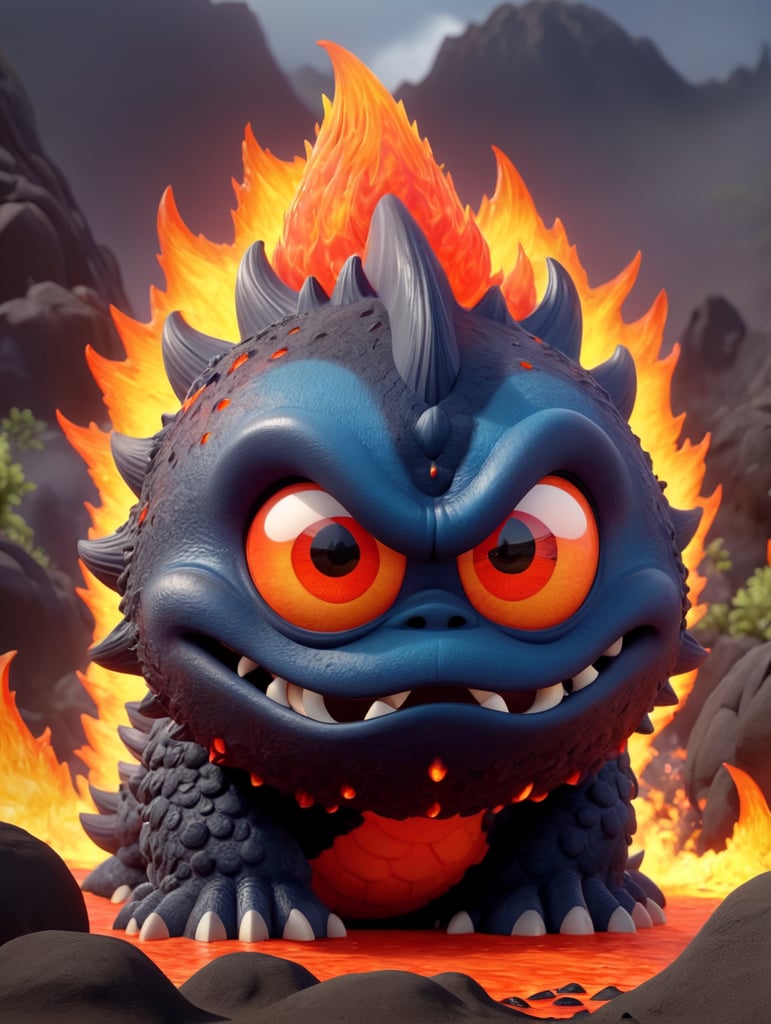 A very strong lava monster that releases fireballs.