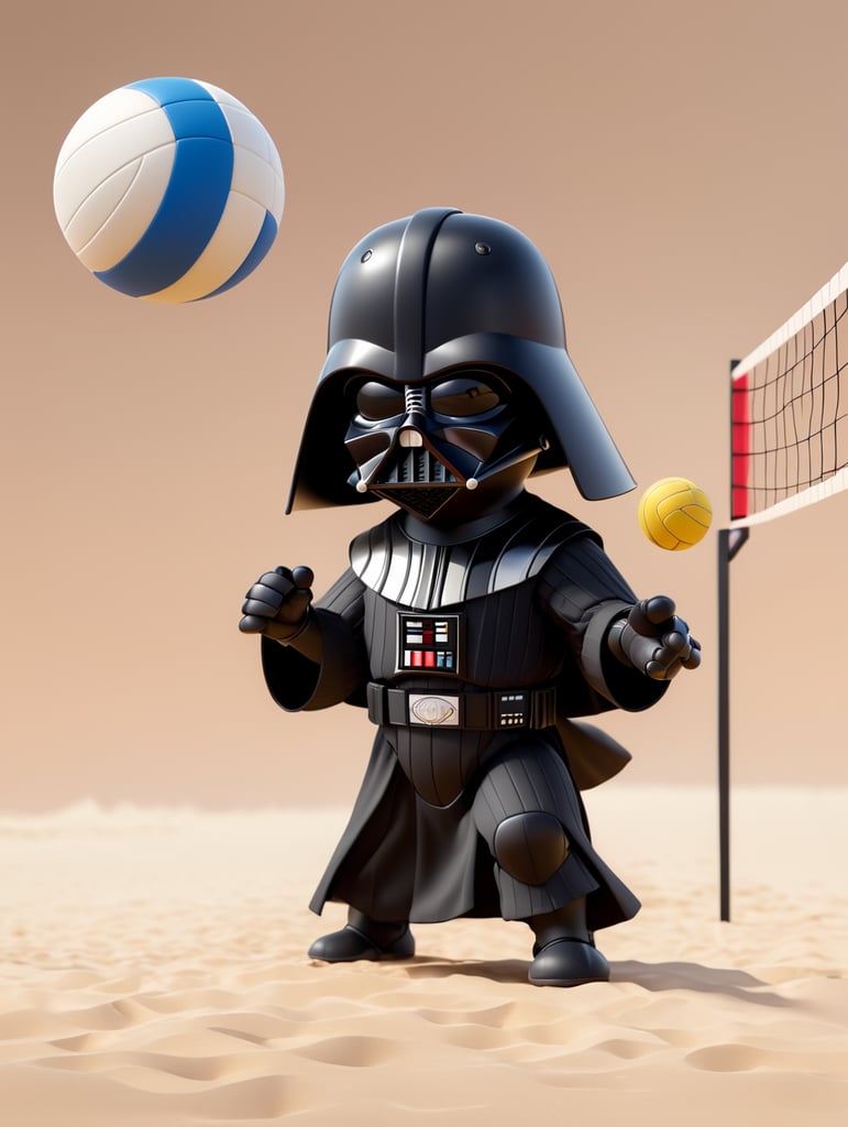 darth vader playing volleyball