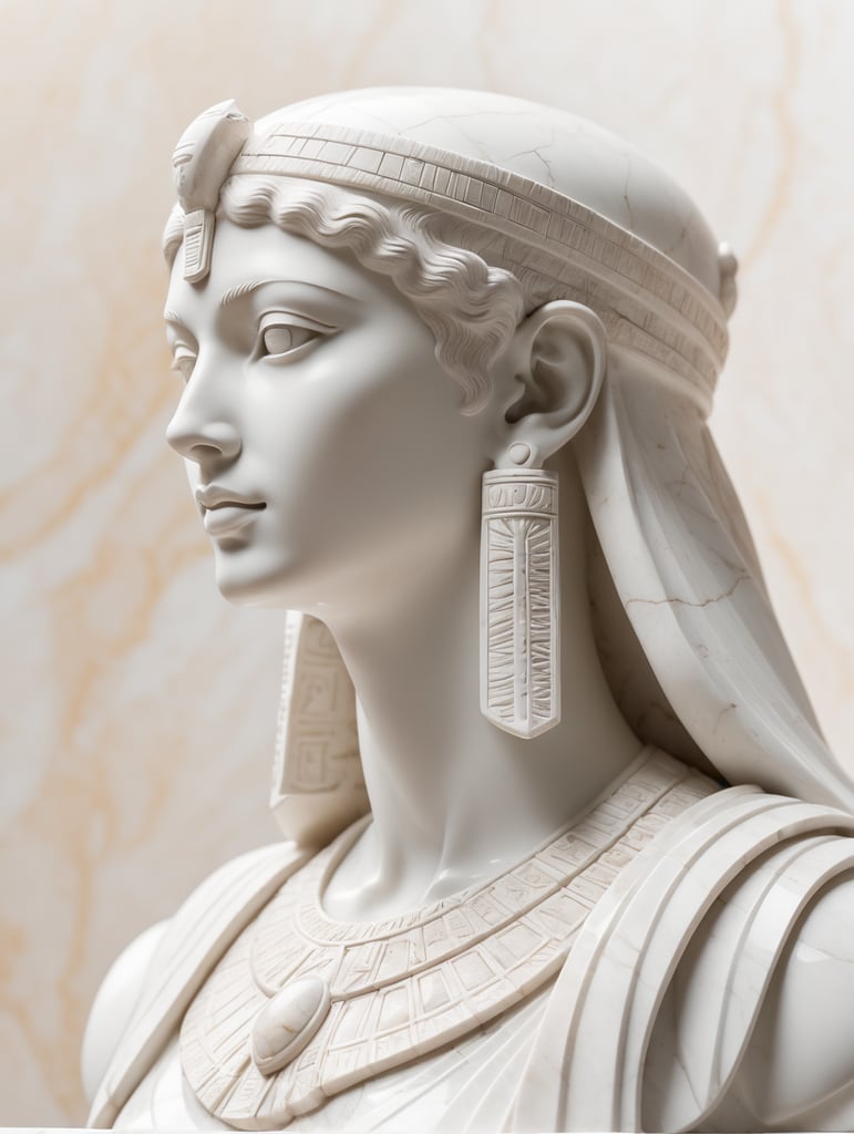 Cleopatra marble statue