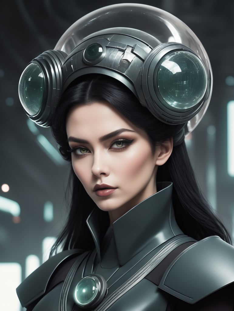 Dark witch superpower futuristic scientific