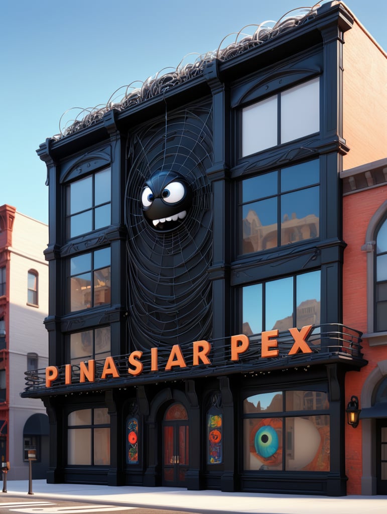 dream prompt: the craziest, bentwood, far view lens architectural modern style hyper realistic hyper detailed neocosmic exterior architecture design of a spider Fluid complex facade, geometric shapes spectrum, black::1 red:3, Antoine Blanchard architecture art style, in new york city, dramatic ambient, natural lighting, camera sony, 8k, --s1000 --style raw, you can imagine