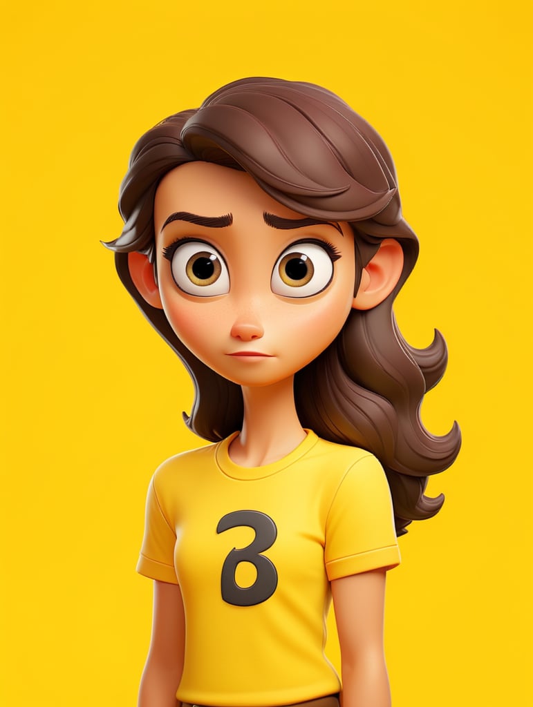 yellow t-shirt, isolated on yellow background