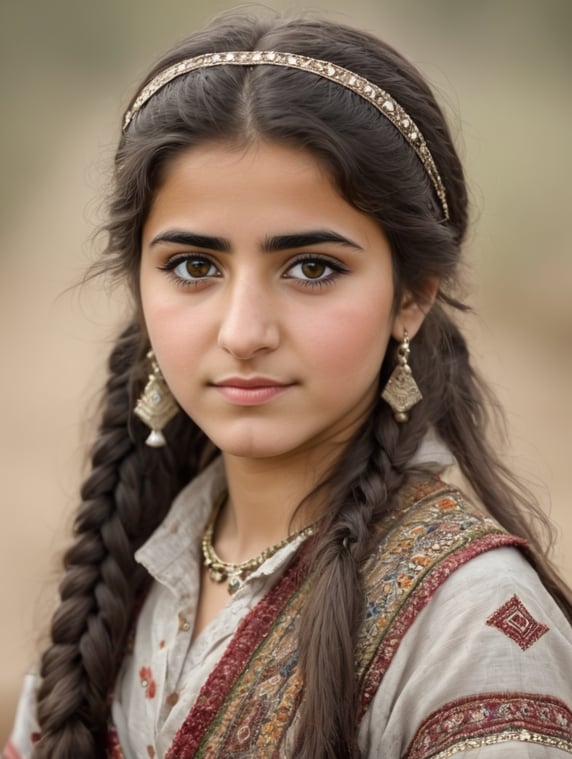 Premium Free ai Images | beautiful kurdish girl