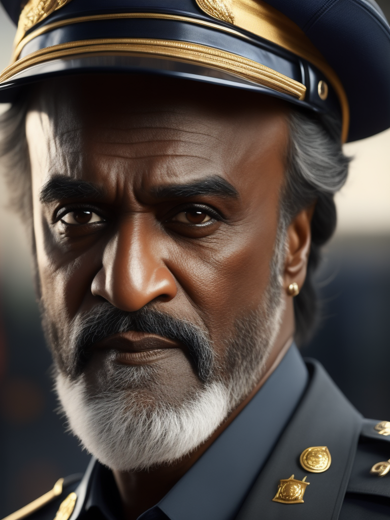 Superstar Rajinikanth in the role of police officer, Photo must be realistic, same as real rajnikanth