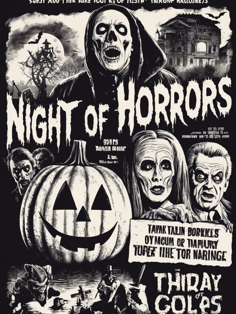 Night of Horrors Halloween Poster