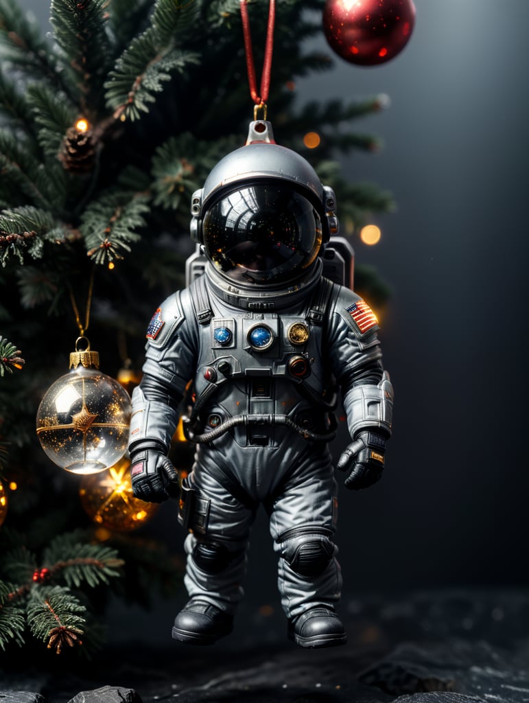 astronaut small glass glass figure, Christmas toy for the Christmas tree