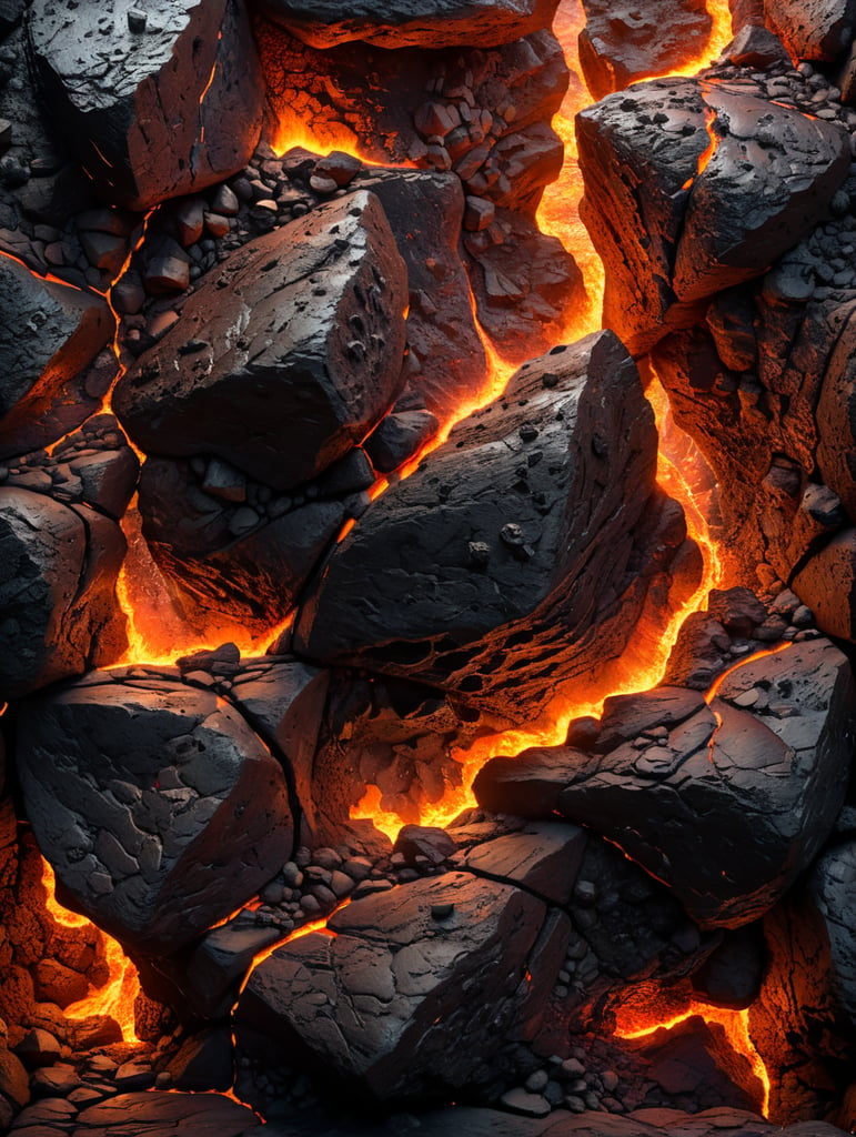 3d Rendered Abstract Wall With Lava Rock Texture hight definition