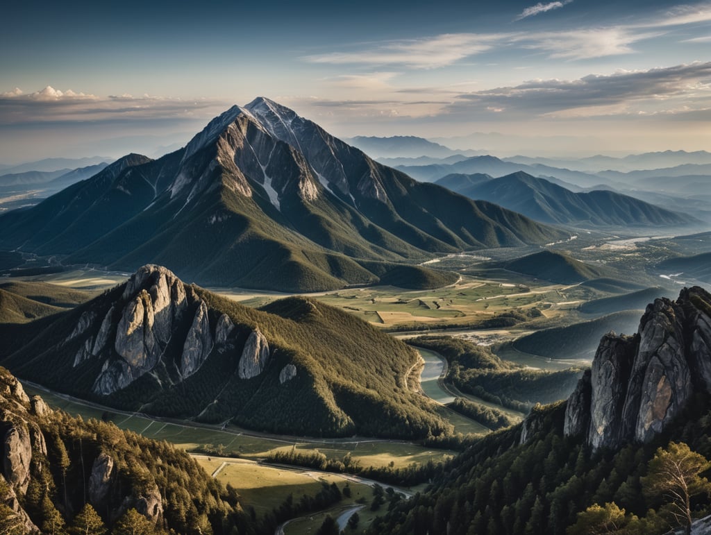 mountain landscape from the observation deck