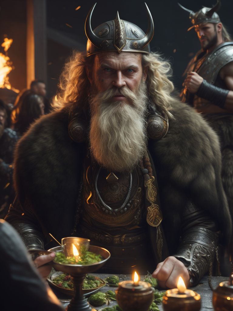 Party Viking smoking weed