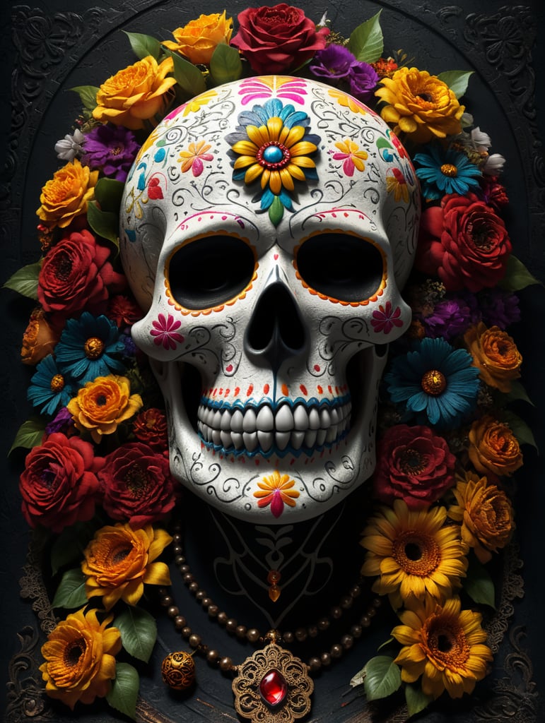 invitacion digital con tematica del dia de muertos en mexico