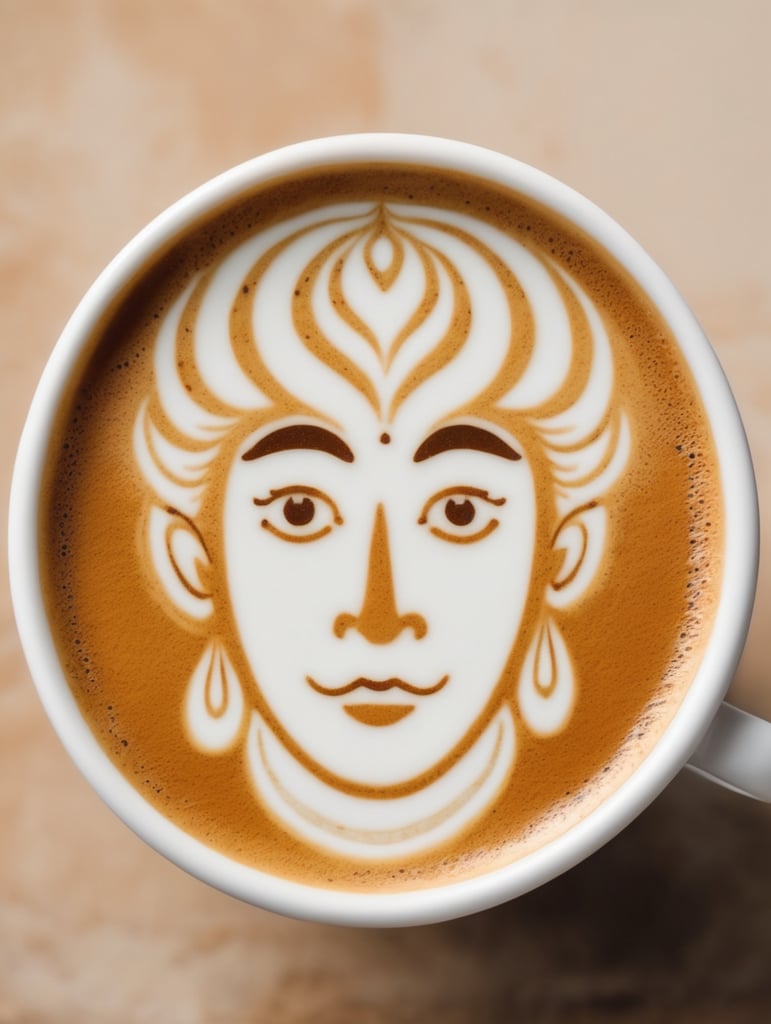 Cup Latte Art face