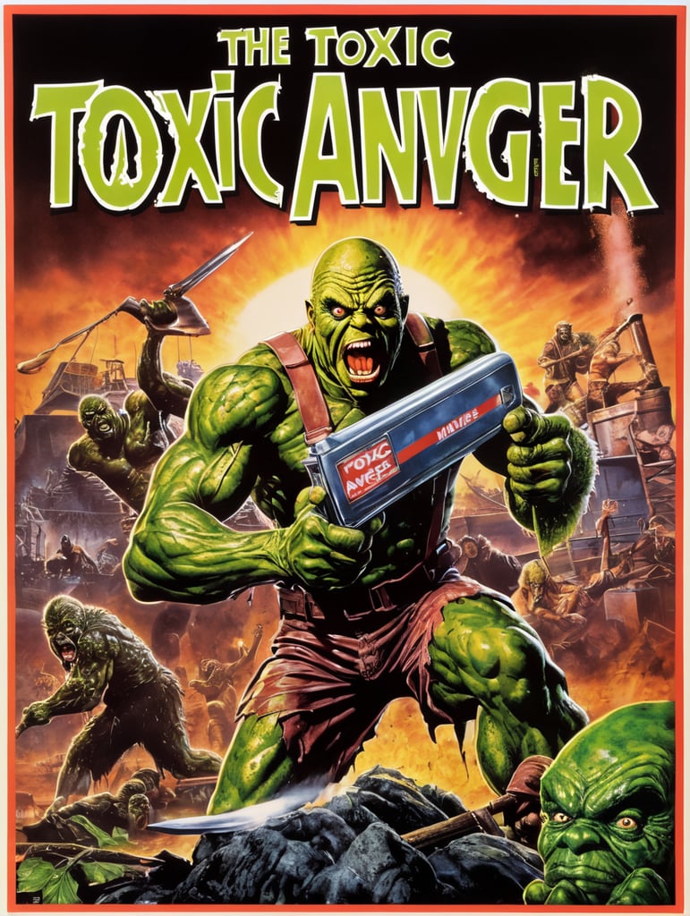 The Toxic Avenger Movie sticker artwork