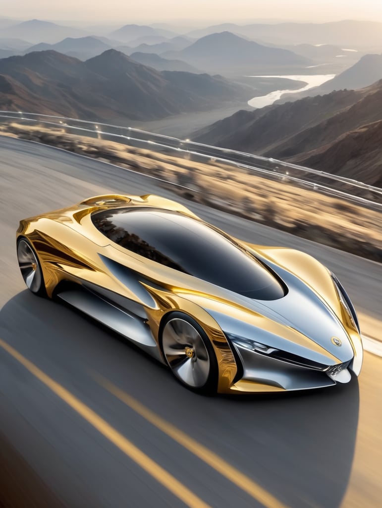 gold, silver, titatnium, diamond Future cars can fly