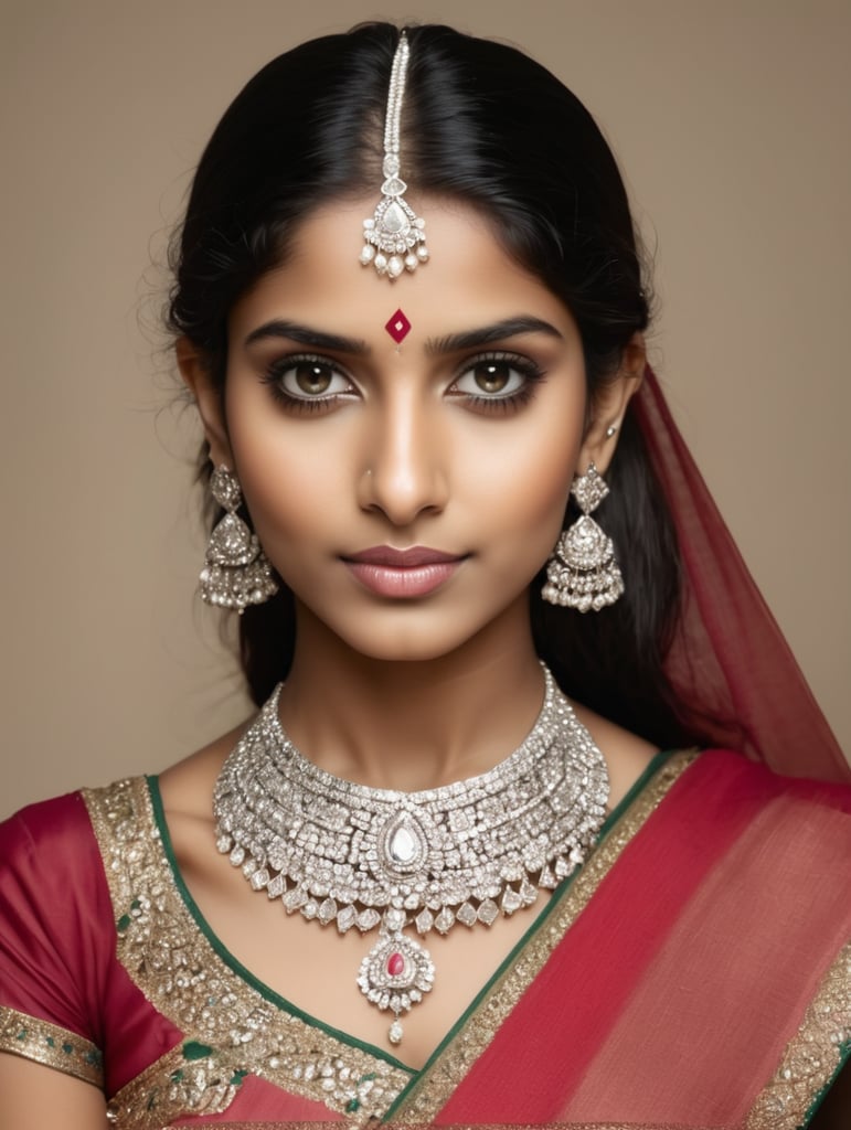 Indian Girl possing for diaMOND jewelry