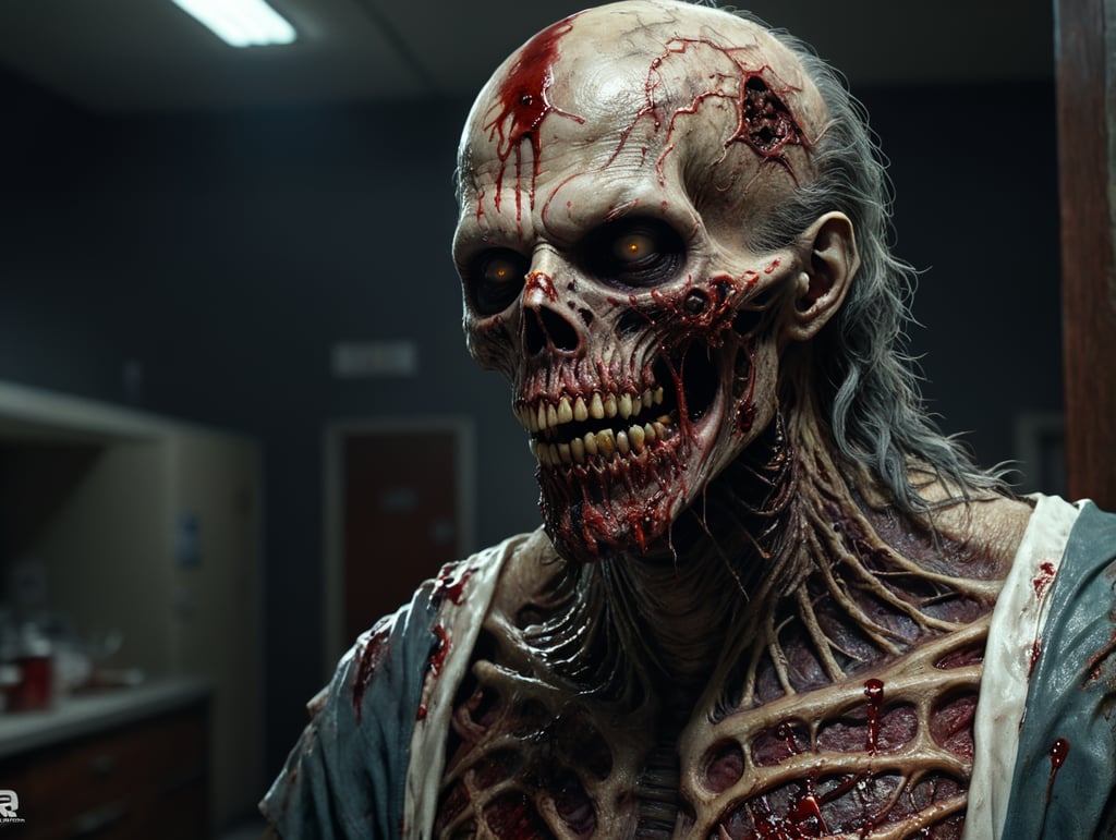 creepy freak death dark dead hospital monster zombie blood