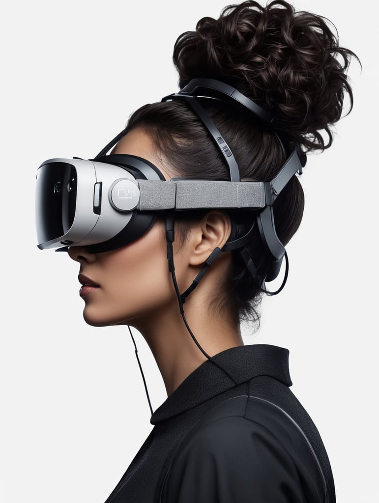 a women wearing VR Glasses