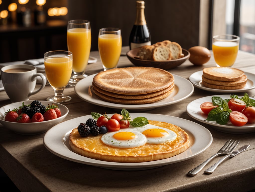 background of food and beverage for italian breakfast