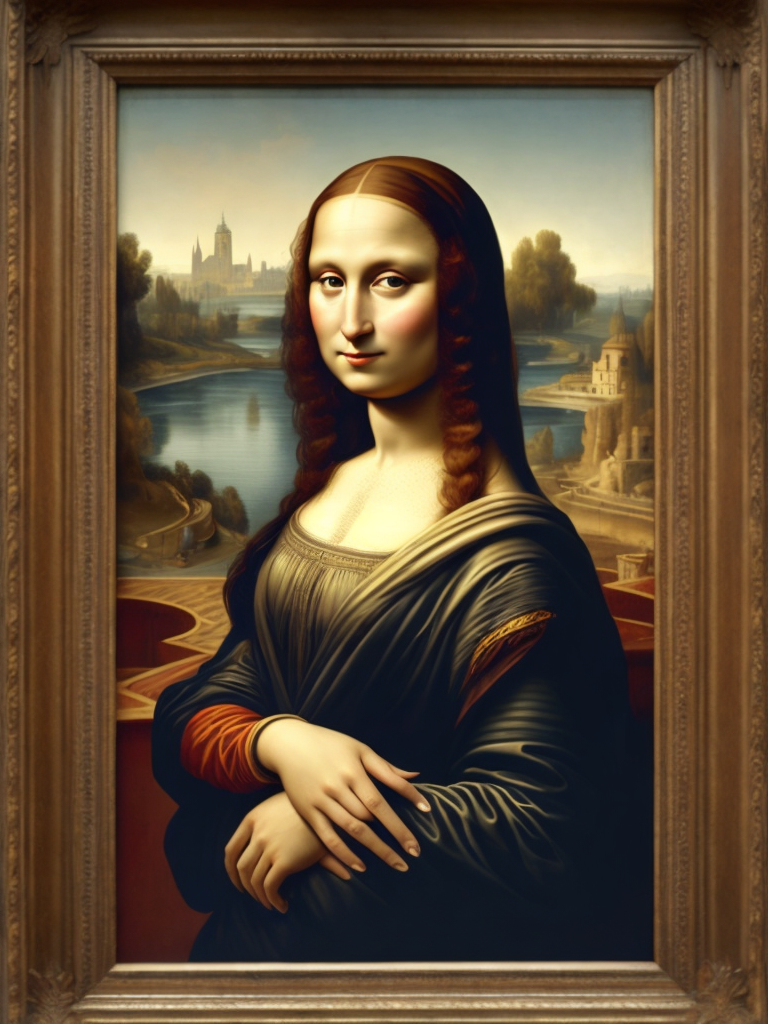 Mona Lisa Leonardo da Vinci, original art