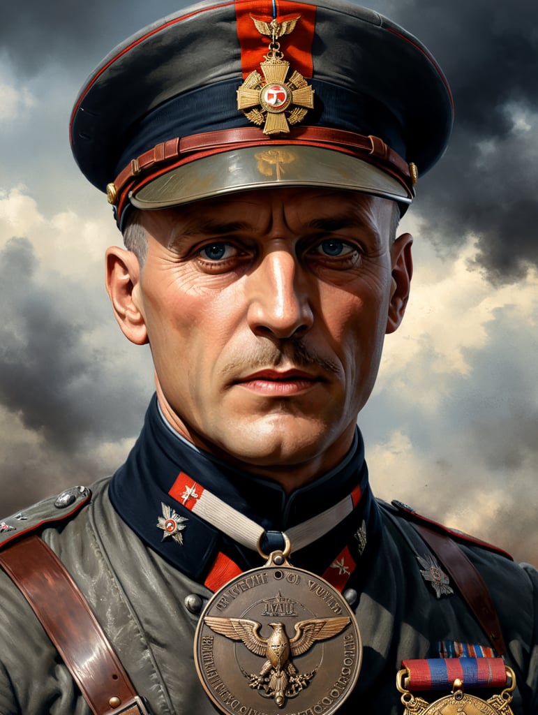 a medal with Manfred Von Richthofen based on the portrait of this famous WWI air ace