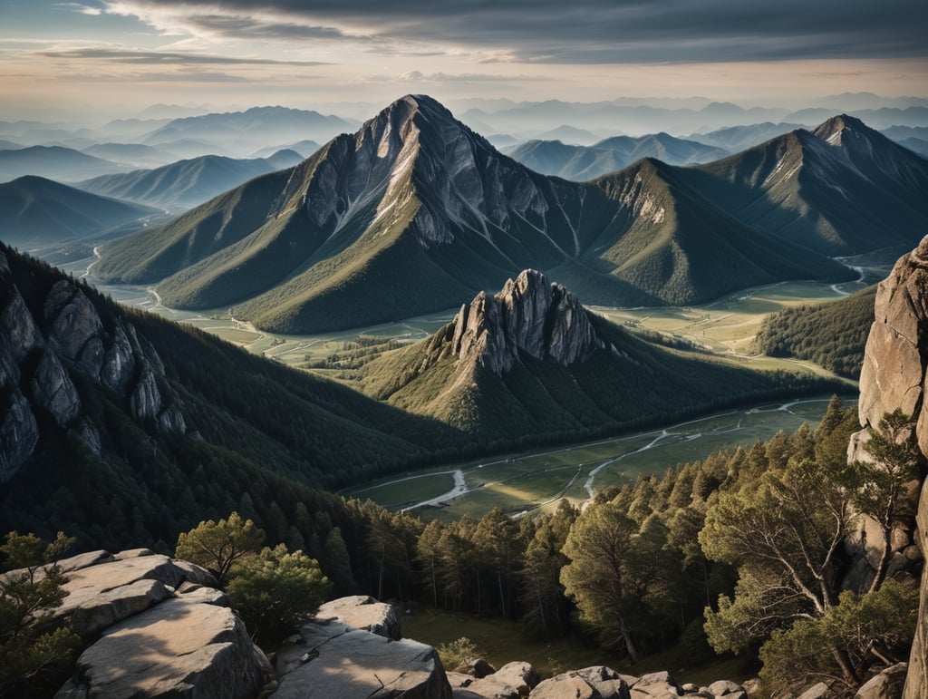 mountain landscape from the observation deck