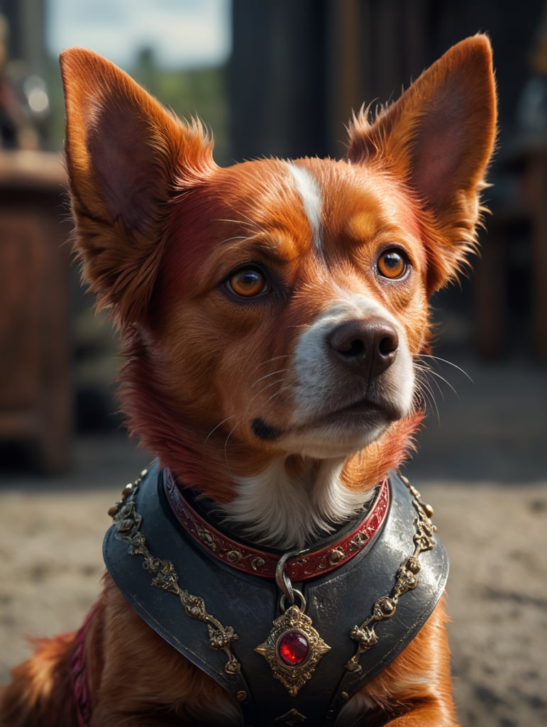 маленький повність рижий собака з нестоячими вухами