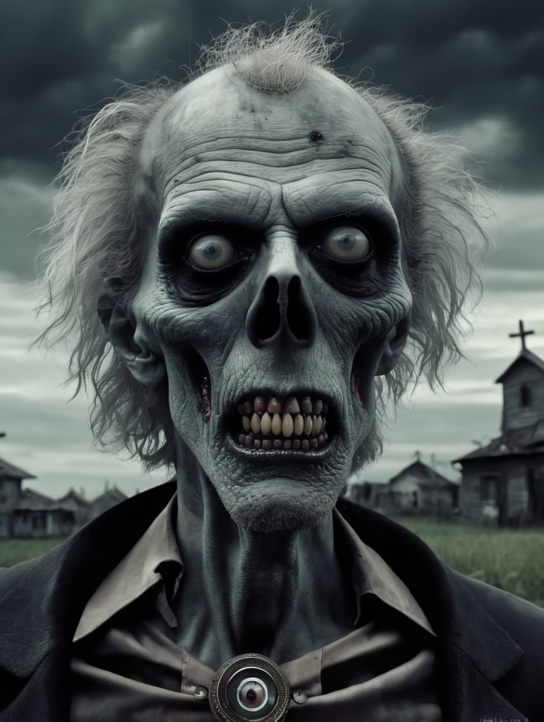 Surreal zombie, Tim Burton style