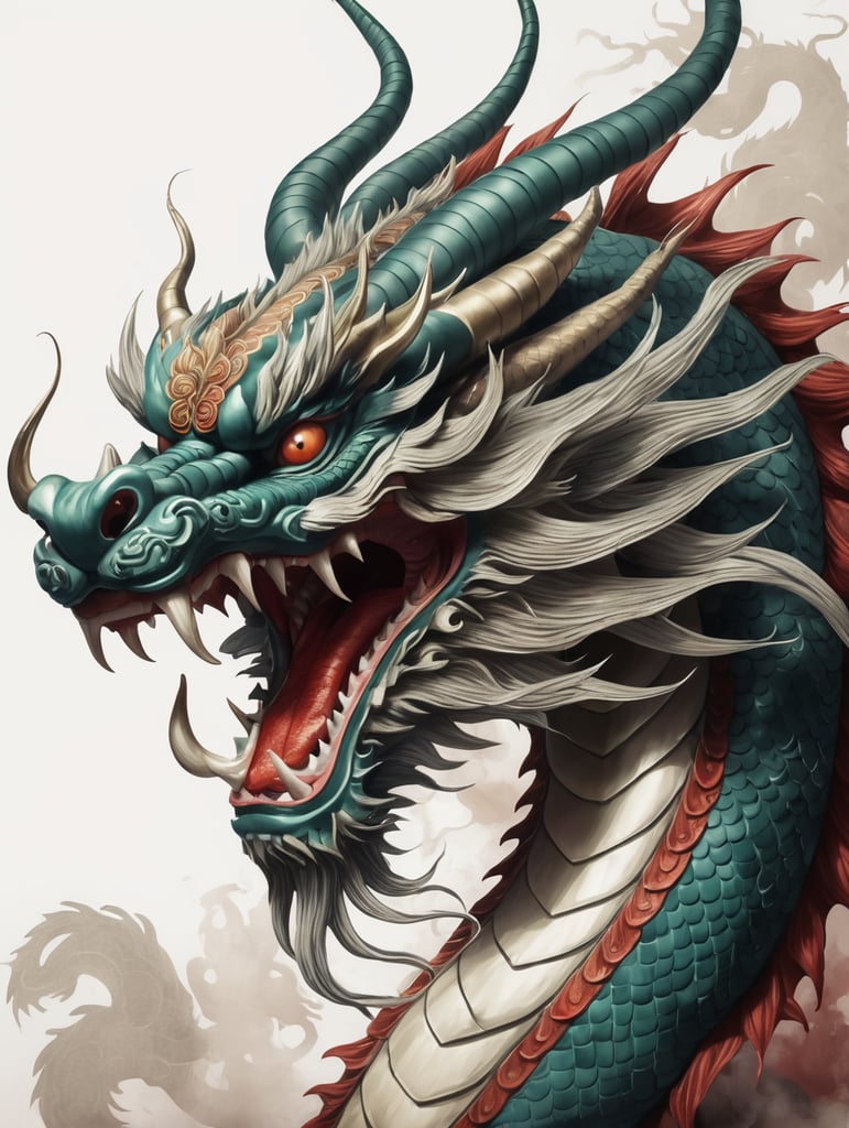 Chinese dragon in colours