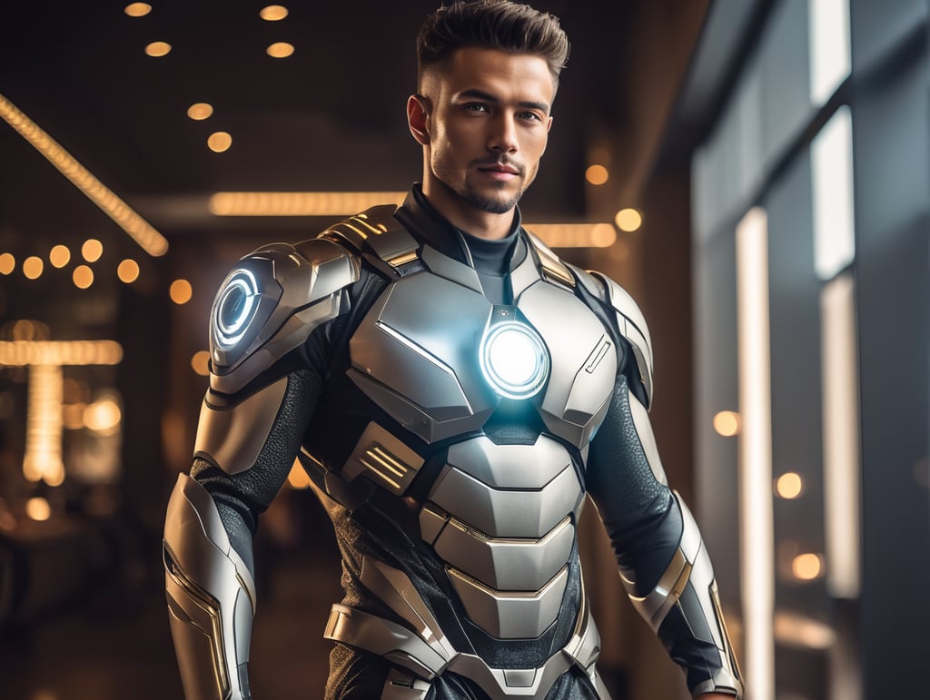 guy from the future with flashy clothing