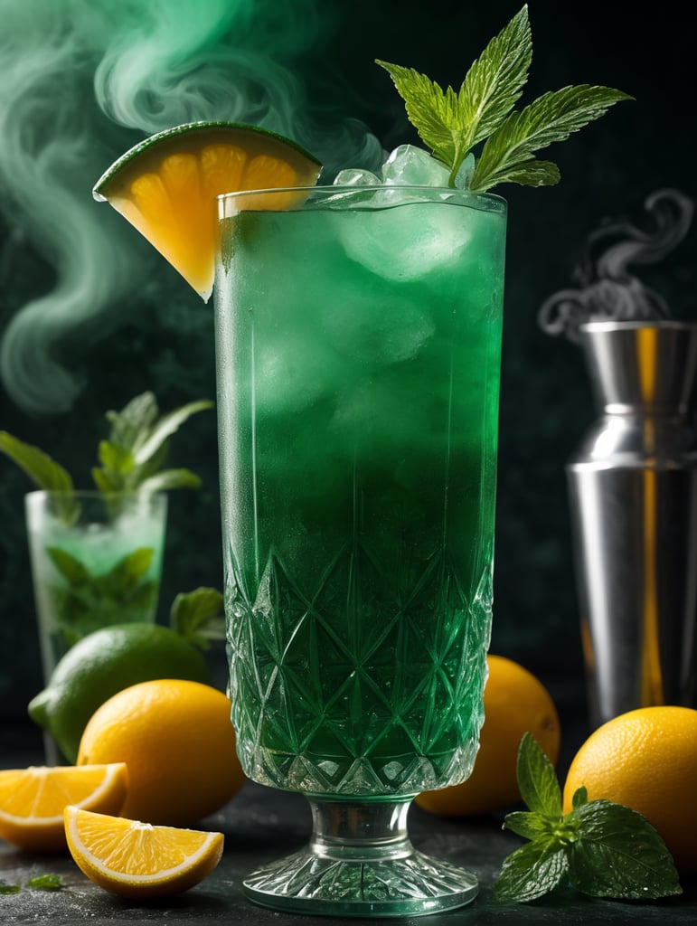 Cocktail green mist