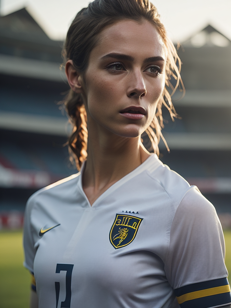 Epic Portrait of a Women Soccer Player, Fifa Women's World Cup, Dennmark