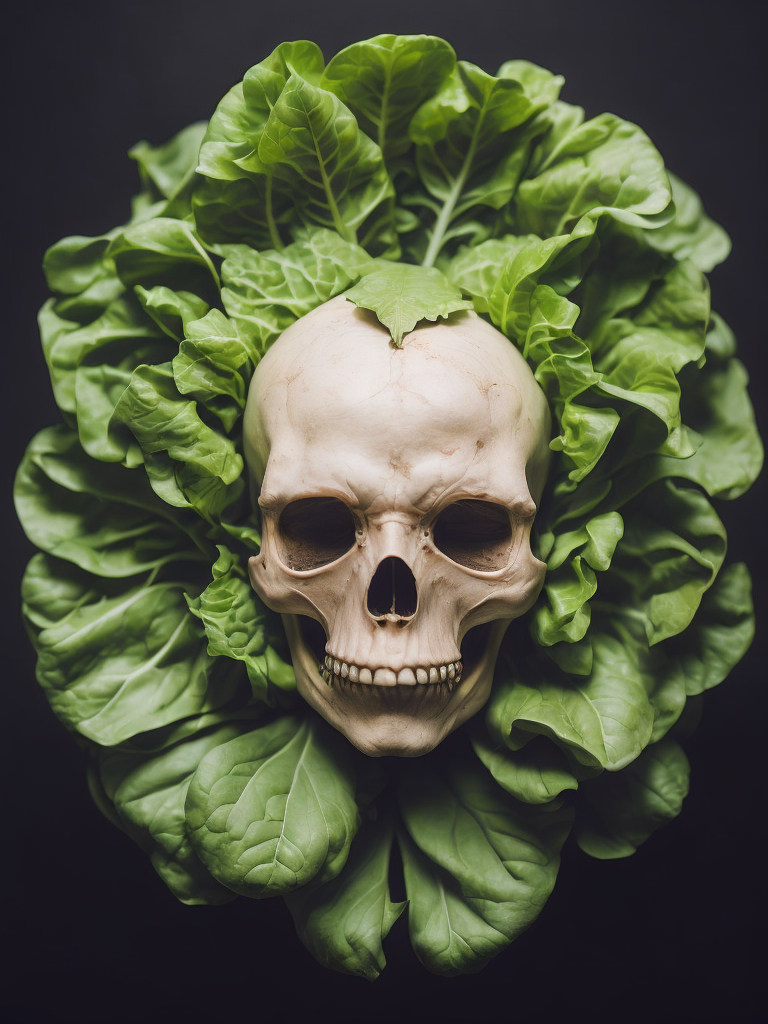 The anatomy of a head of lettuce, an ultrafine detailed painting by james jean, behance contest winner, vanitas, angular, altermodern