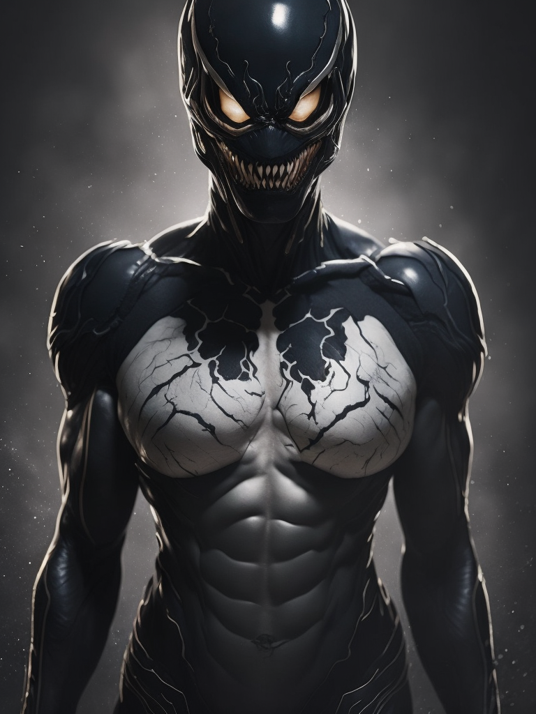 masterpiece, best quality, CG, wallpaper, HDR, high quality, high-definition, extremely detailed, venom,