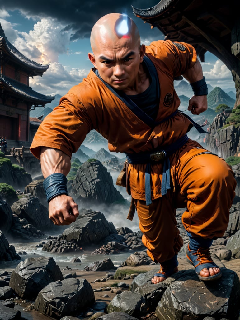 Krillin is a bald martial artist and one of Goku's best friends and classmates, Dragon Ball