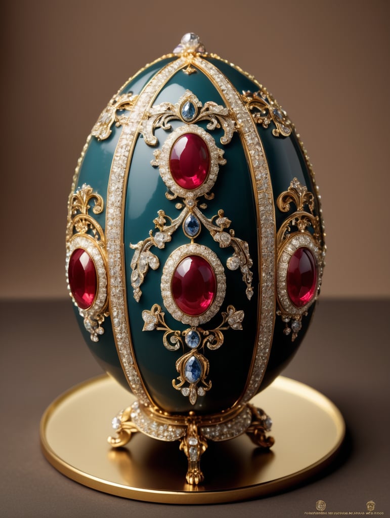 building facade Faberge egg style, jewelry, gems, imperial, luxury
