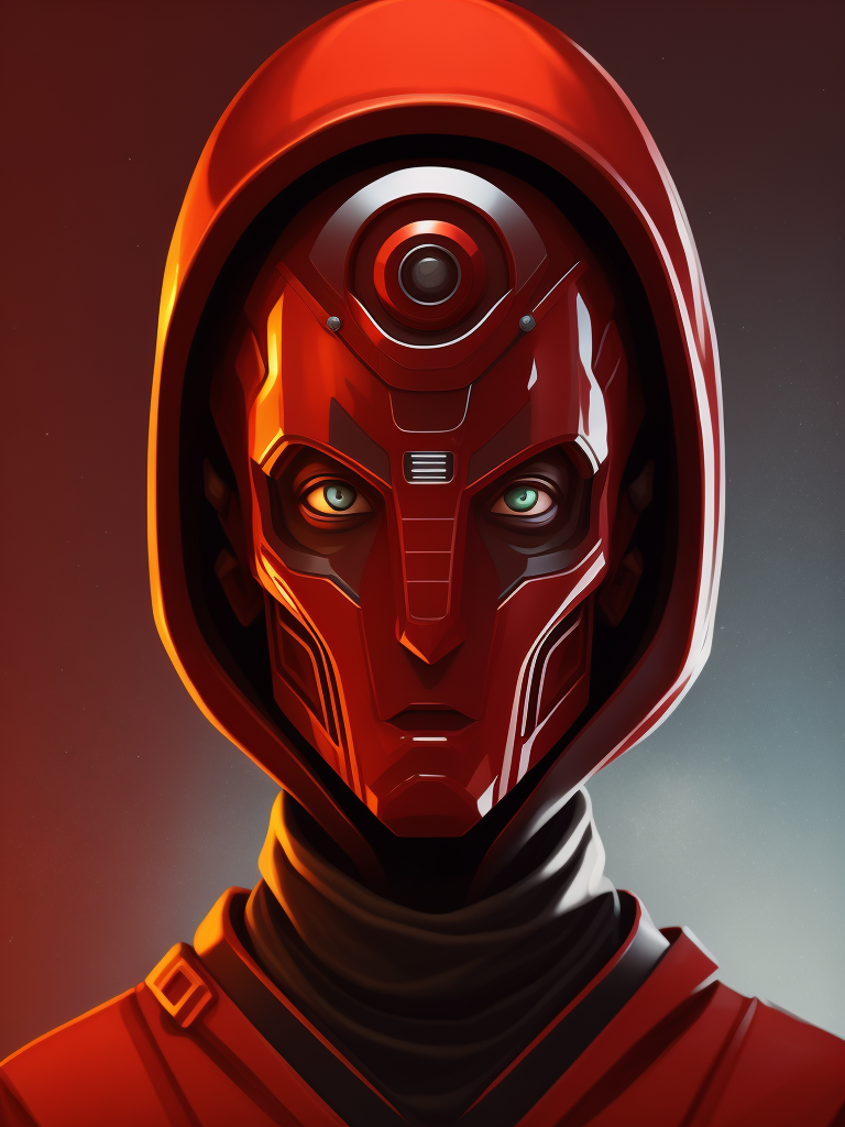 among us character on red background