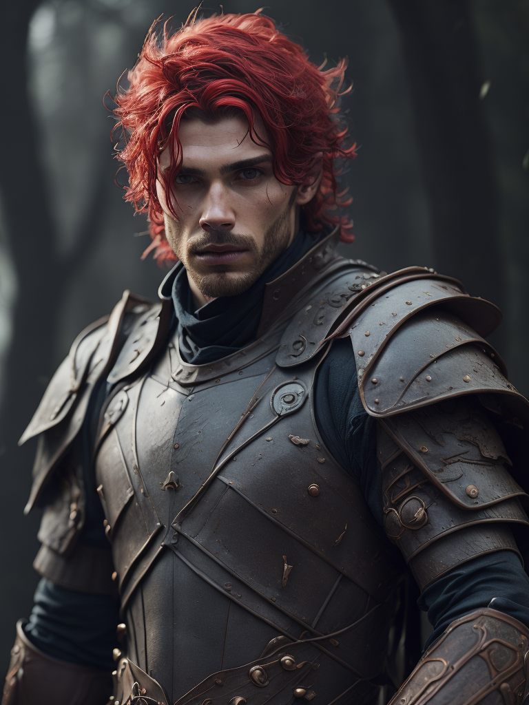 warrior red head man