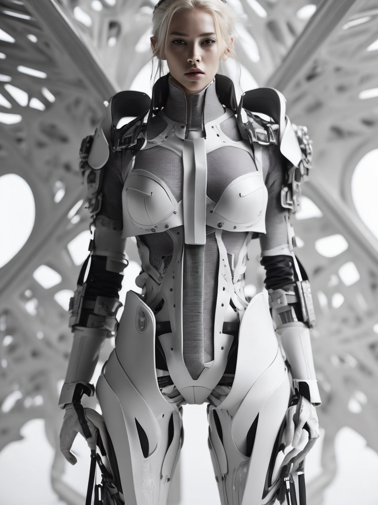 Wearable architecture, architectural fashion accessories exoskeleton, structured, skeletal futuristic streetwear fashion runway look, elegant, intricate, 3d printed, bone like structured fashion, slits, fragments, fractures, geometric, wireframe fashion, skin underneath, see through, vogue japan, gundam, hd, cover, epic, focus, ultra sharp, hyper detailed, epic, focus, ultra sharp, hyper detailed, dystopian fashion, fifth element, futuristic, luxury, elite, cinematic, exoskeleton fashion, nike, y3, yeezy