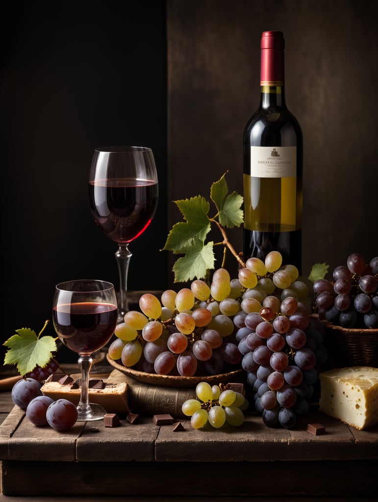 dutch still life grapes wine chocolate