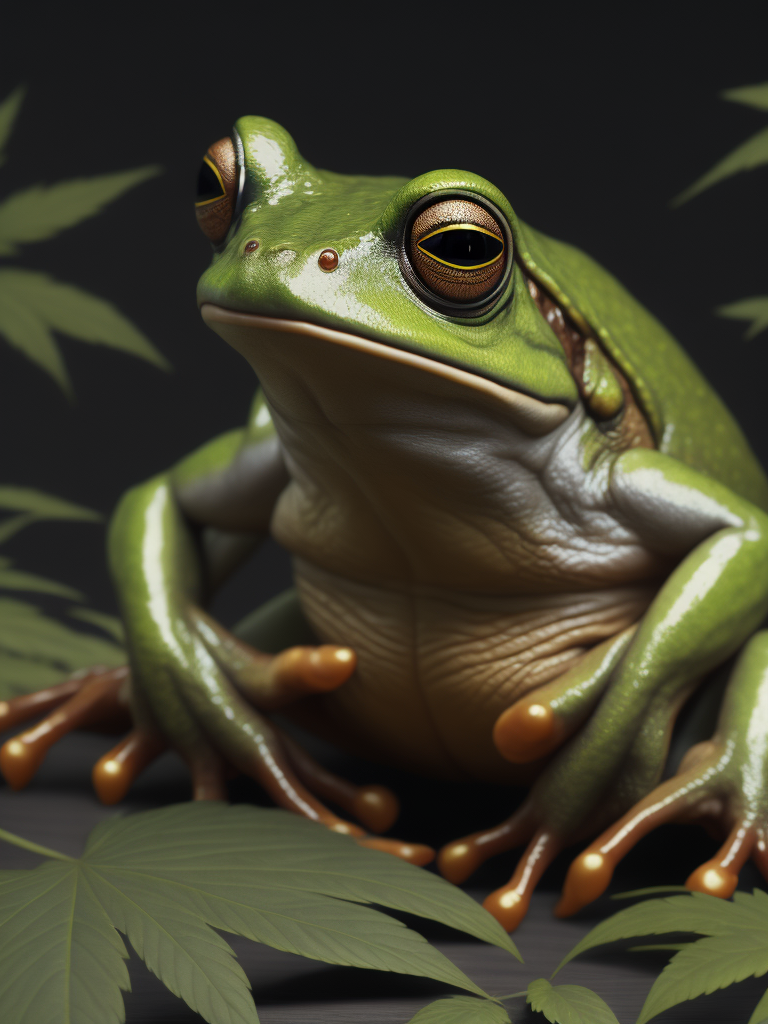 marijuana frog under ummbrela