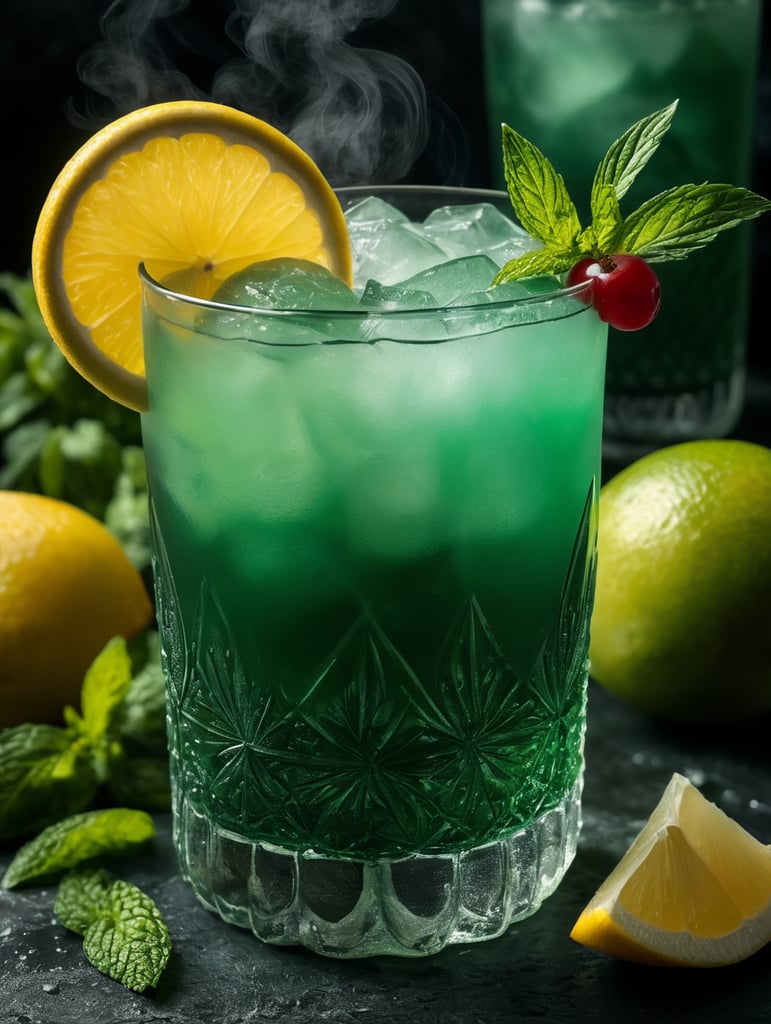 Cocktail green mist