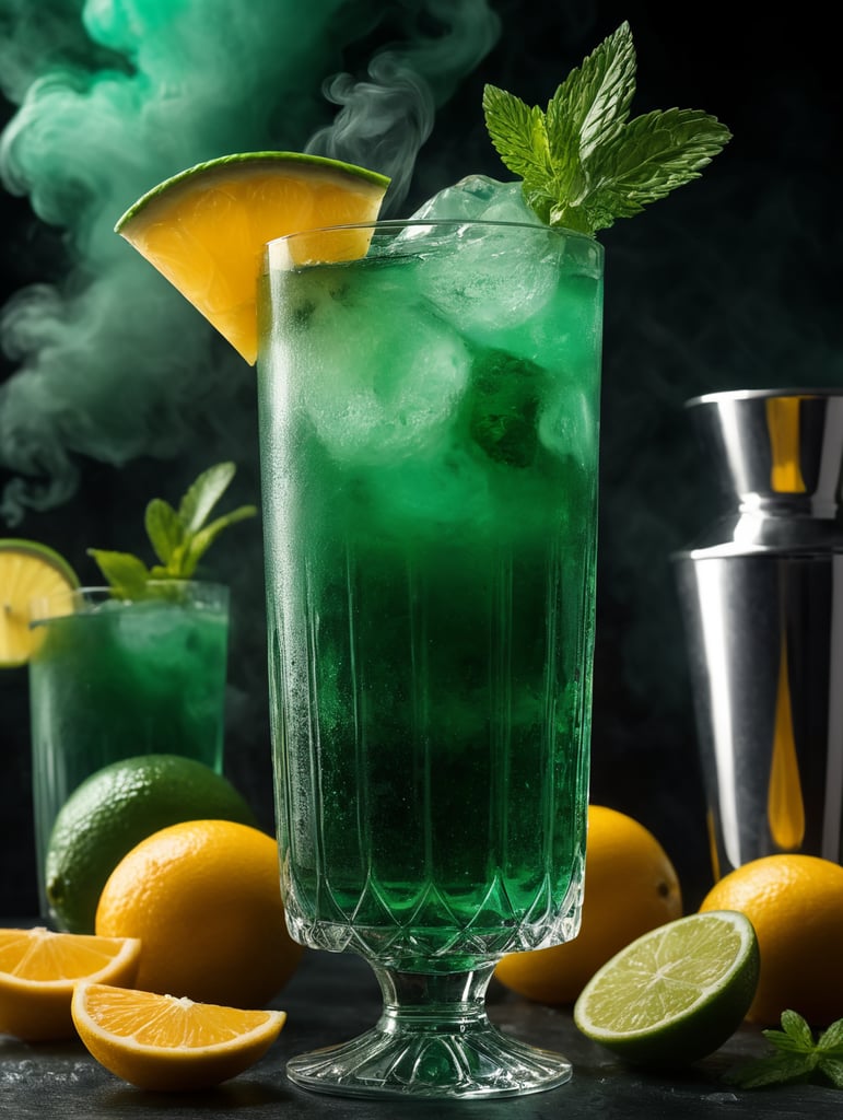 Cocktail green mist