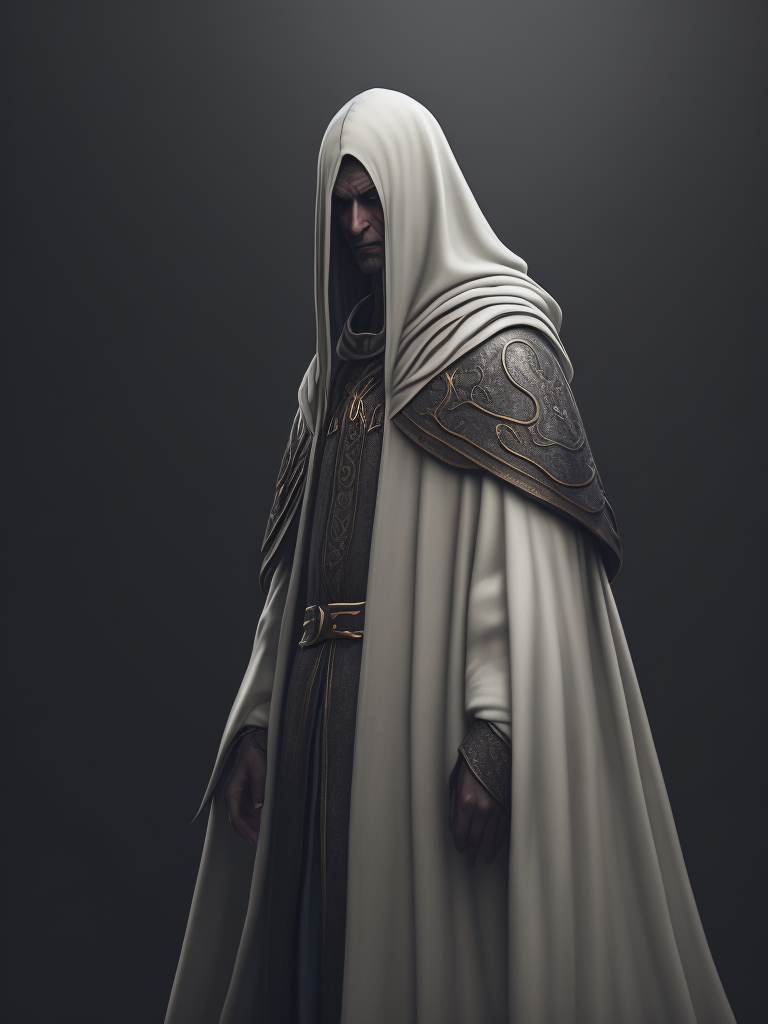 faceless white clothed wizard