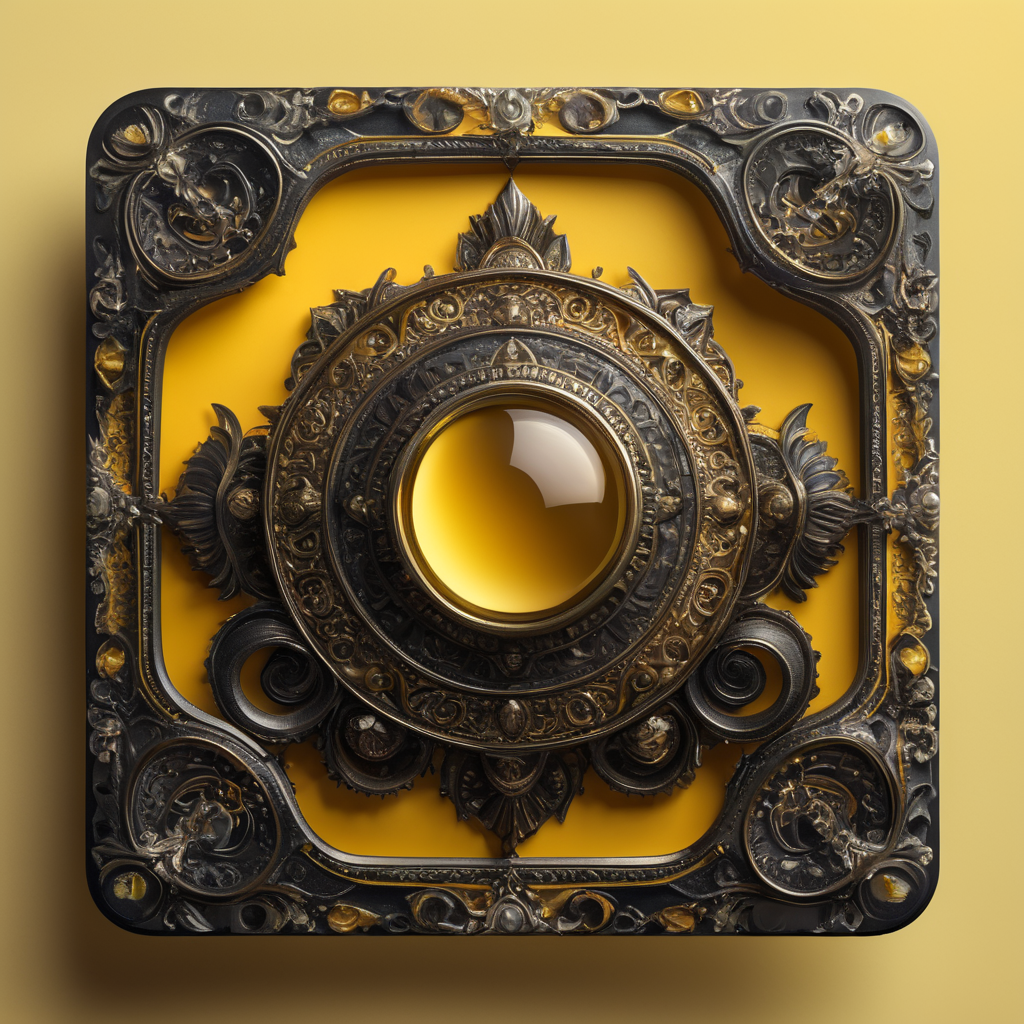 Clear square sticker with rounded edges sitting on top of pastel yellow background