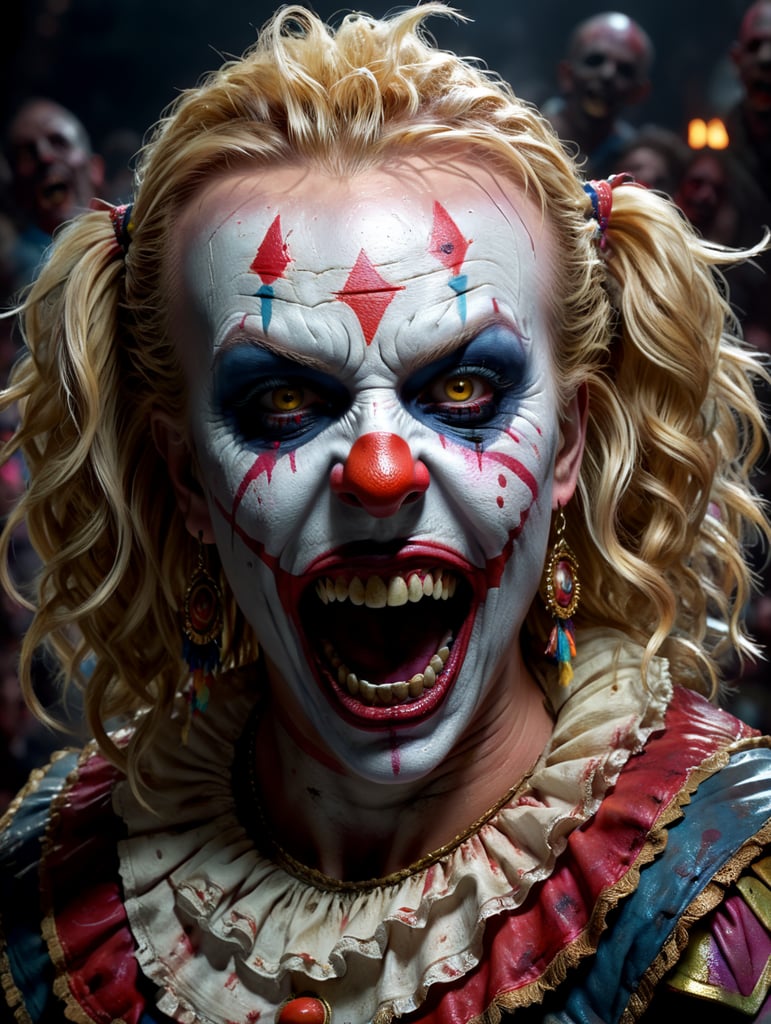 Britney Spears scary zombie clown