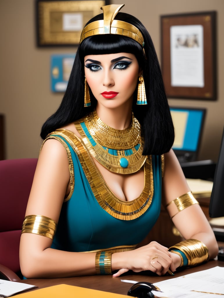 Cleopatra as a office worker